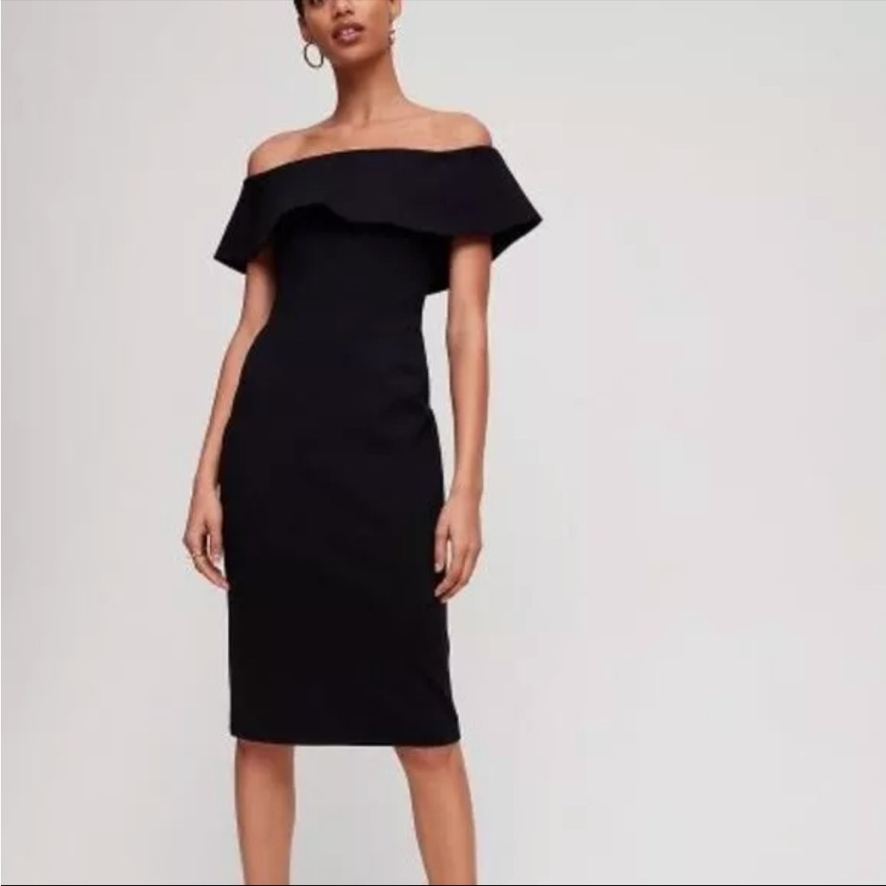 Aritizia Babaton Ruslan dress in black